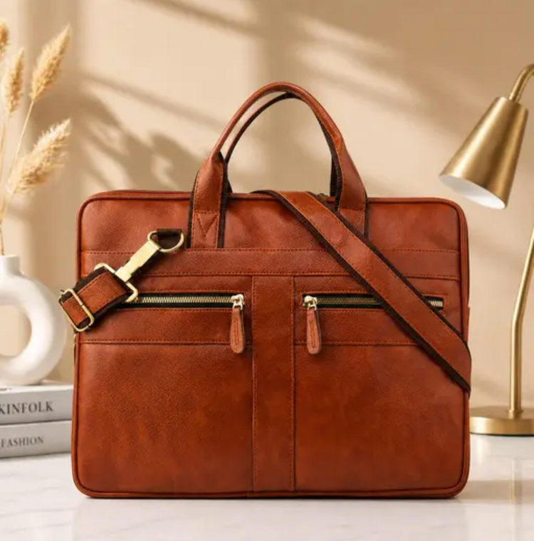 Premium Brown colour Handcraft leather Laptop bag