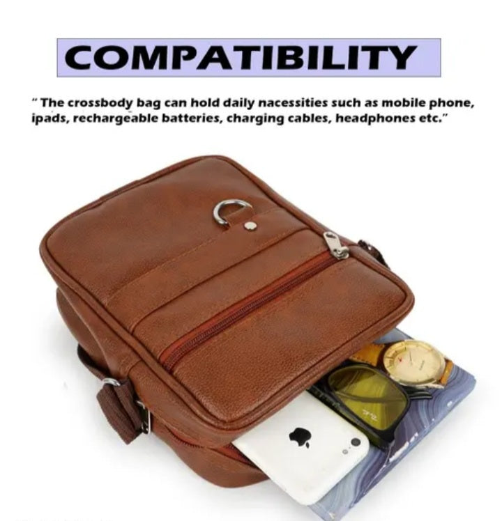 premium leather crossbody sling bag