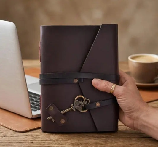 Handcrafted  full grain Brown  leather journal notebook