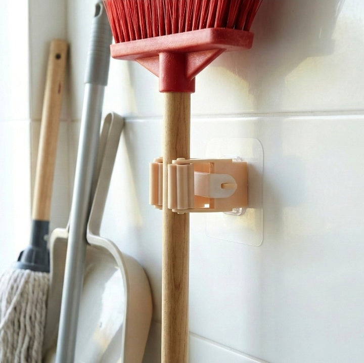 Wall Mounted mop Broom Holder Clip 3pcs