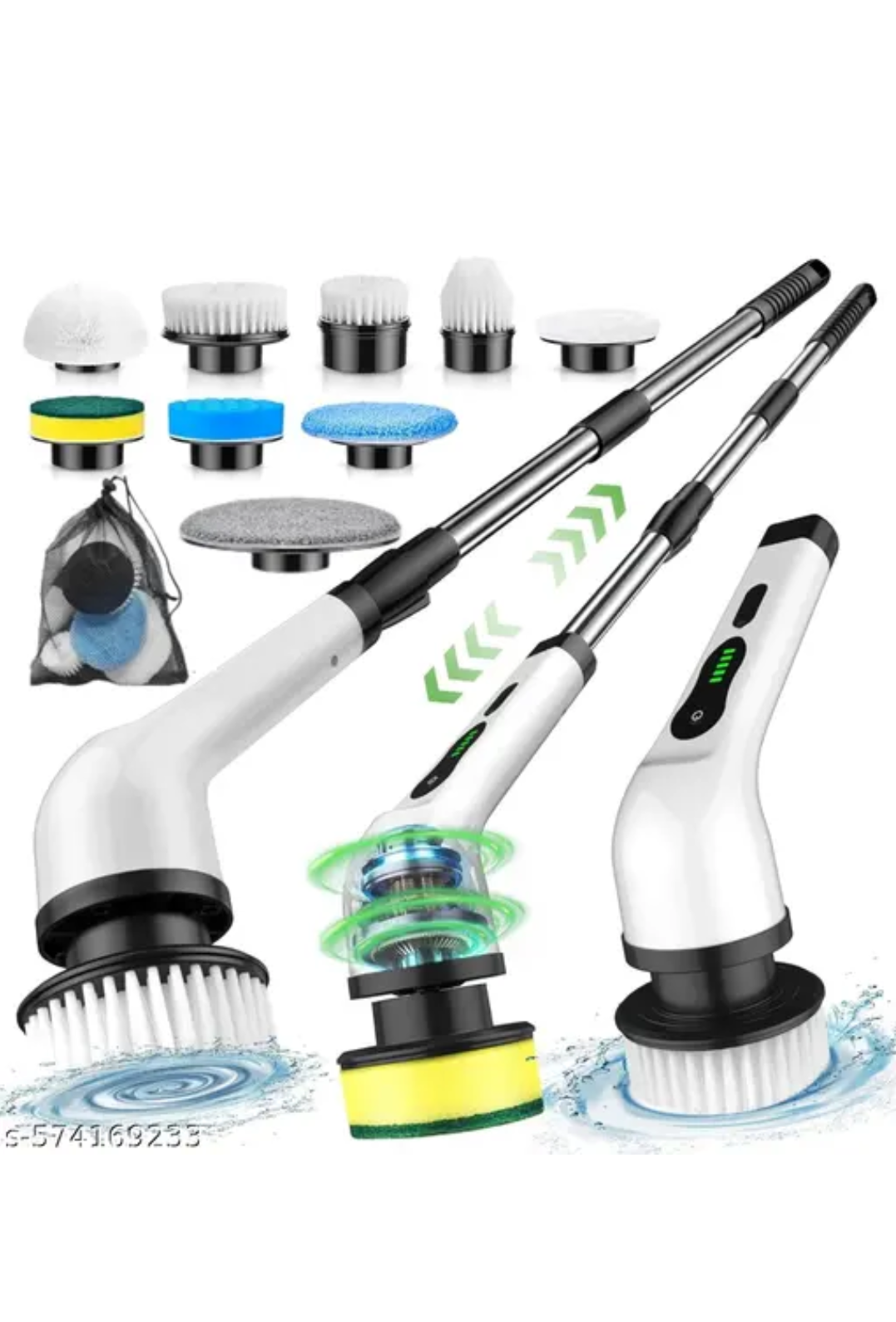 Electric spin scrubber cleaning brush