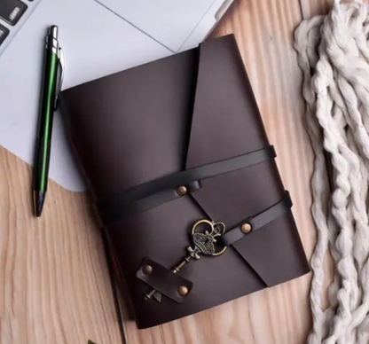 Handcrafted  full grain Brown  leather journal notebook