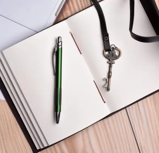 Handcrafted  full grain Brown  leather journal notebook