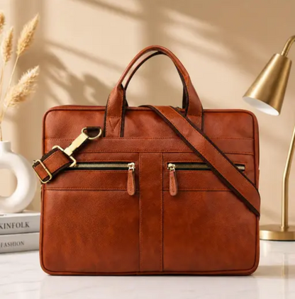 Premium Brown colour Handcraft leather Laptop bag