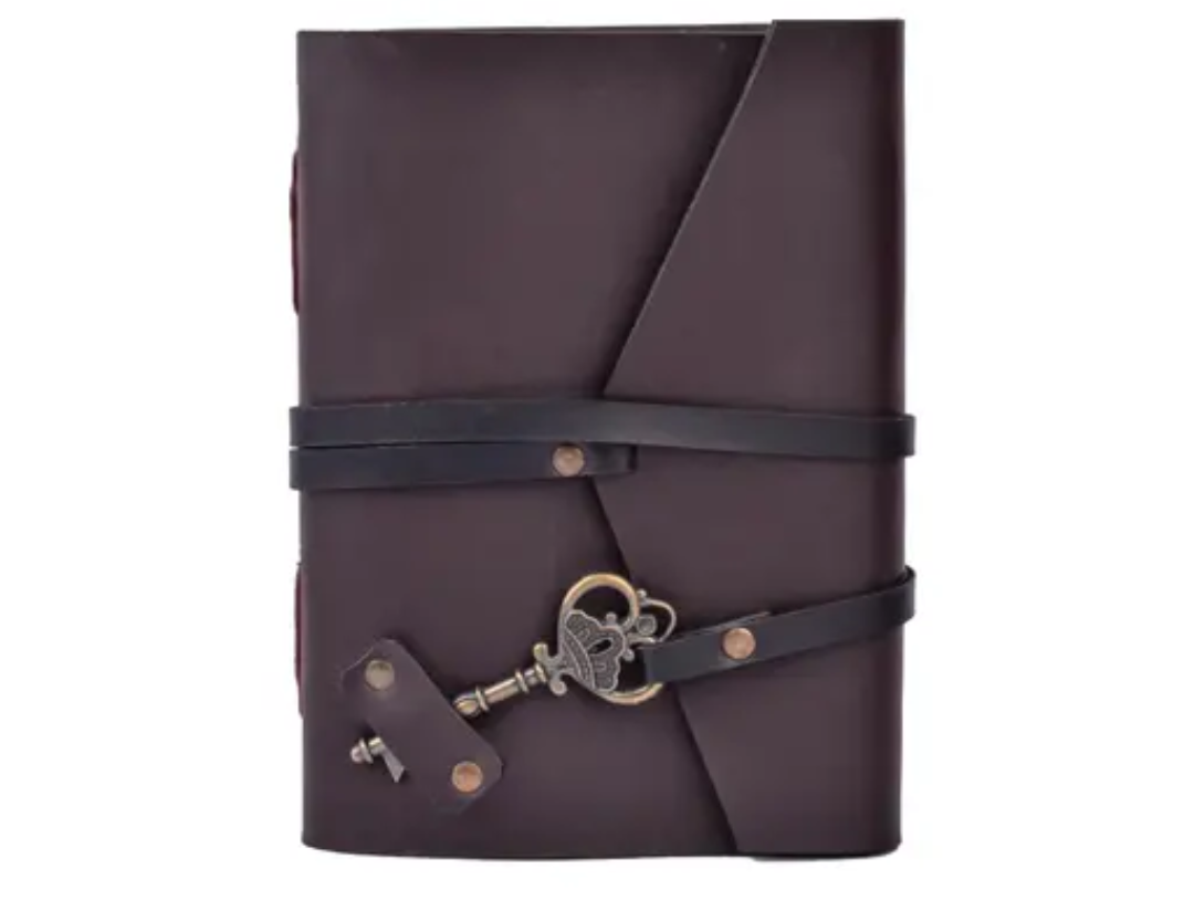 Handcrafted  full grain Brown  leather journal notebook