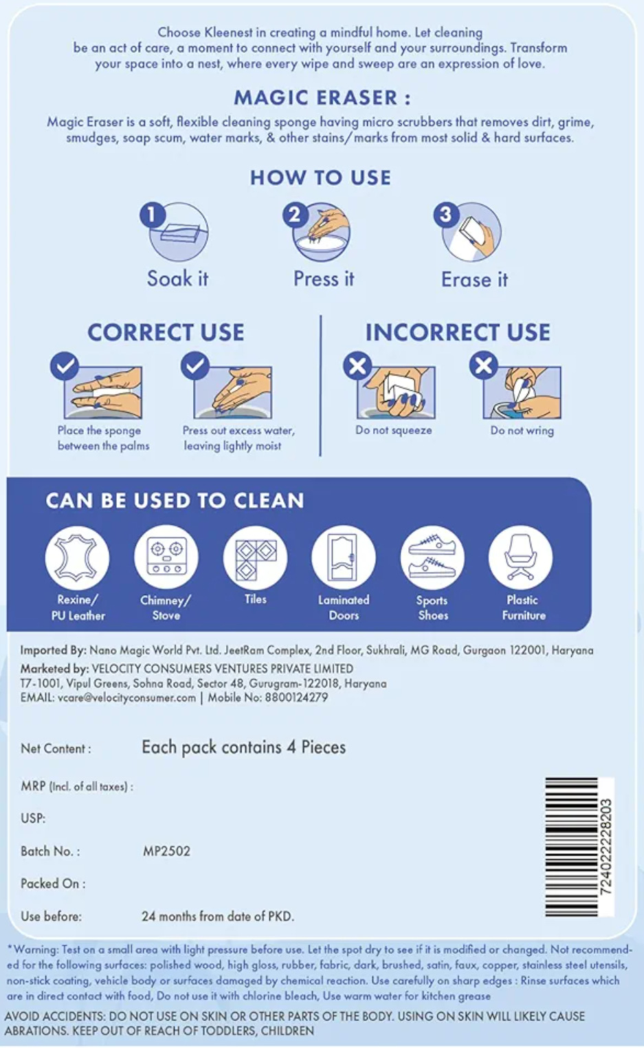 Kleenesst magic scrub